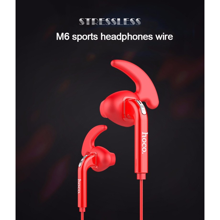 HOCO M6 Universal Sports Earphone HIFI Stereo Earbuds Sports Headsets
