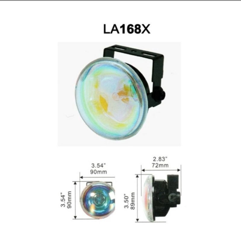LA168 UNIVERSAL FOLAMP ROUND CLEAR, สีเหลืองและ RAINBOW