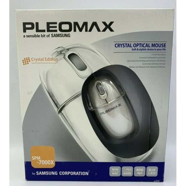 Samsung Pleomax Crystal SPM-7000X Optical Mouse:ซัมซุงพลีโอแมกซ์ ออปติคอลเมาส์ 800 DPI