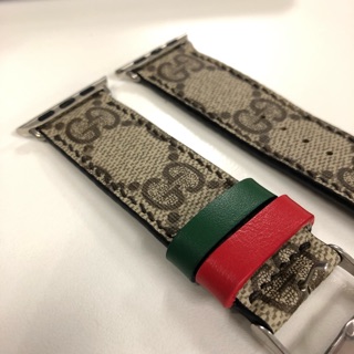 [พร้อมส่ง]สายนาฬิกาสั่งตัดจากกระเป๋า Gucci  ของแท้