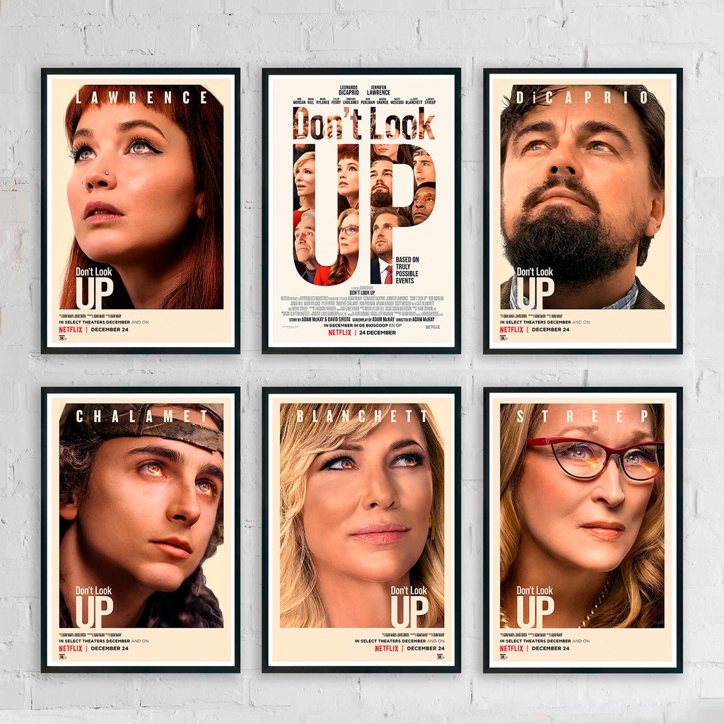 Don't Look Up (2021) Poster Leonardo Dicaprio, Jennifer Lawrence, Meryl Streep, Cate Blanchett โปสเต