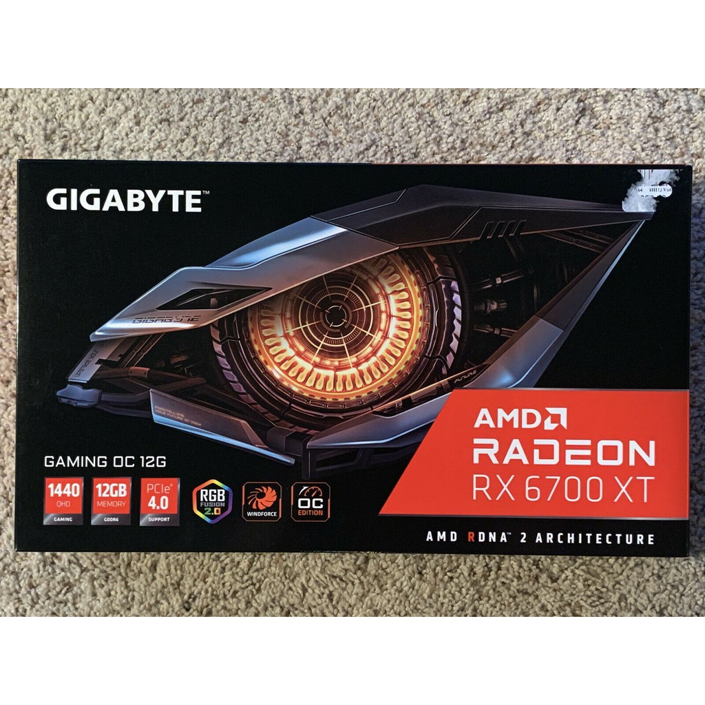 RX 6700 XT Gigabyte AMD RADEON GAMING OC 12GB Graphics Video Card