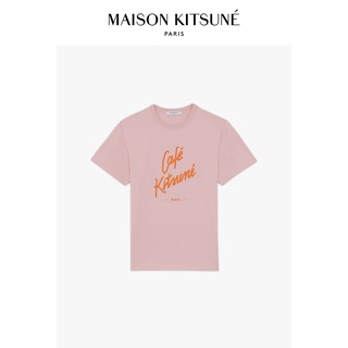 เสื้อยืดคอกลม แขนสั้น ผ้าฝ้าย พิมพ์ลาย Maison Kitsune×Cafe KitsuneS-5XL