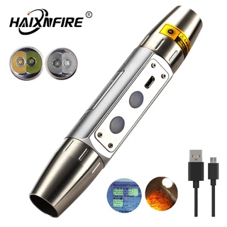 Haixnfire SV340 ไฟฉายสีม่วง ไฟฉายหยกระบุตัวตน แบบชาร์จ USB