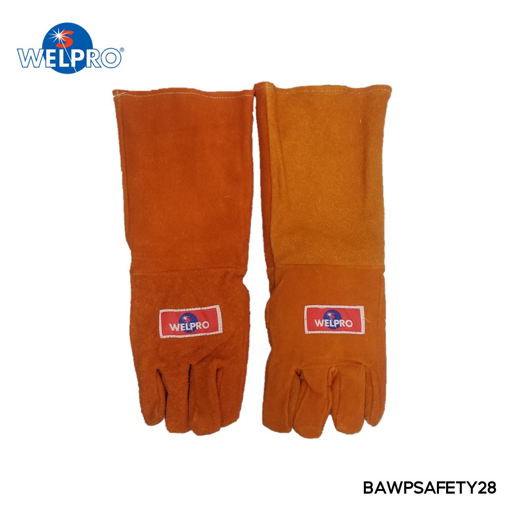 ถุงมือเชื่อมหนังยาว 16 นิ้ว WELPRO BAWPSAFETY28