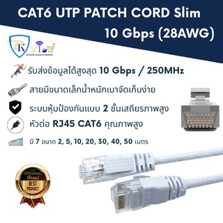 DKView สายแลน สายอินเตอร์เน็ต CAT6 UTP PATCH CORD Slim 2M/5M/10M/20M/30M (28AWG)