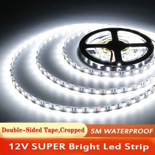 สายไฟ LED 2835 3528 5630 5050 SMD 60 ดวง ต่อม. 12V 5 ม. ต่อม้วน