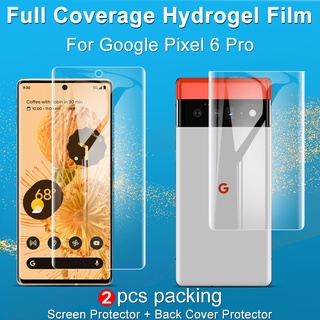 Imak Google Pixel 6 Pro Full Cover Screen Protector Pixel6 Ultra thin Soft Clear Rear Back Hydrogel Film