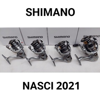 รอกสปิน SHIMANO_NASCI_2021 แขนหมุนเกลียว 5+1BB เบรค 9 kg น้ำหนัก 240 g.