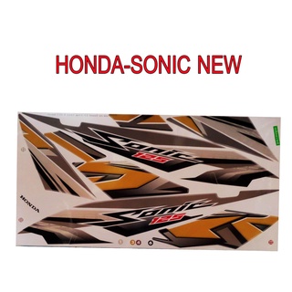 A สติ๊กเกอร์ติดรถมอเตอร์ไซด์ สำหรับ HONDA-SONIC NEW ปี2007 สีเทา ขาว