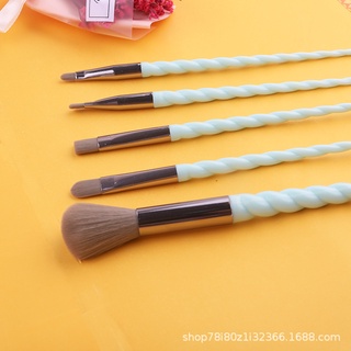 ชุดแปรงแต่งหน้า ขนแปรงไนล่อนไฟเบอร์ ด้ามจับเกลียว พลาสติก 5 ชิ้น
