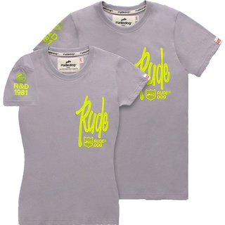 rudedog T-shirt เสื้อยืด รุ่น R&amp;D (ผู้ชาย) แฟชั่น คอกลม ลายสกรีน ผ้าฝ้าย cotton ฟอกนุ่ม ไซส์ S M L XL