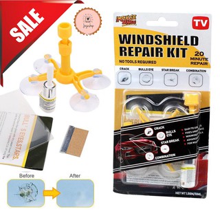 ชุดซ่อมกระจกรถยนต์ รอยร้าว รอยแตก ทำได้ด้วยตัวเอง Windshield Repair Kit จำนวน 1 ชุด