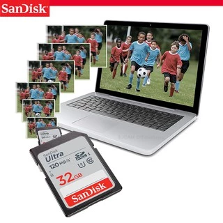 SanDisk Ultra SD Card SDHC UHS-I Memory Card 32GB Speed 120MB/s C10 U1 Full HD (SDSDUN4-032G-GN6IN)