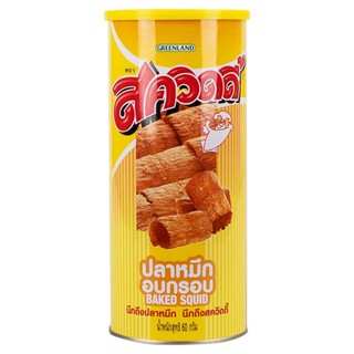 ปลาหมึกอบกรอบ Squidy Crispy Baked Squid Tin 60g.