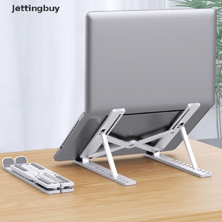 [Jettingbuy] ขาตั้งแล็ปท็อป อลูมิเนียมอัลลอยด์ แบบพกพา พับได้ สําหรับโน้ตบุ๊ก แท็บเล็ต