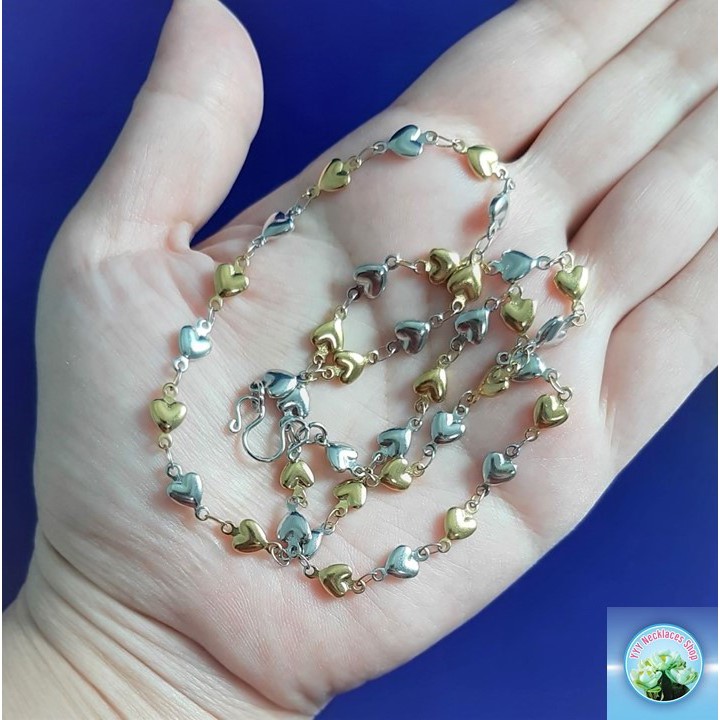 สร้อยคอสแตนเลสแท้ สินค้าไทย รูปหัวใจ 2กษัตริย์ สำหรับห้อยพระ ผู้หญิง เด็ก ไม่ลอก ไม่ดำ SL29.168