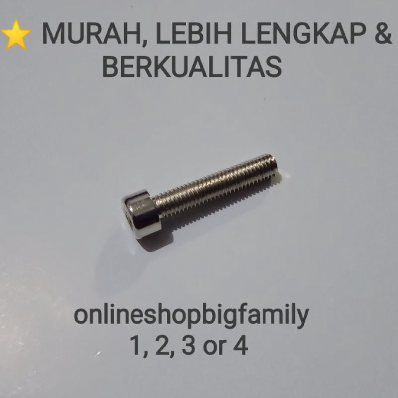 KK MINIMAL BOLT L M5X25 (DRAT 8, LENGTH 2.5 CM) (INFO: เมื่อตรวจสอบซื้อรวมขั้นต่ํา 15,000, - ให้คุณส