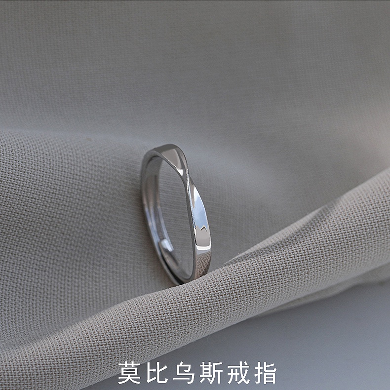 แหวนเงิน เกรด 925 แบบเปิด ดีไซน์เรียบง่าย พรีเมี่ยม สําหรับผู้หญิง - รูปที่ 6