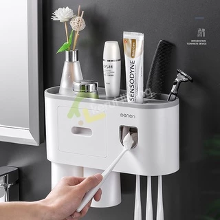 singaye ที่บีบยาสีฟันอัตโนมัติ ตู้เก็บของใช้ ที่เก็บแปรงสีฟัน