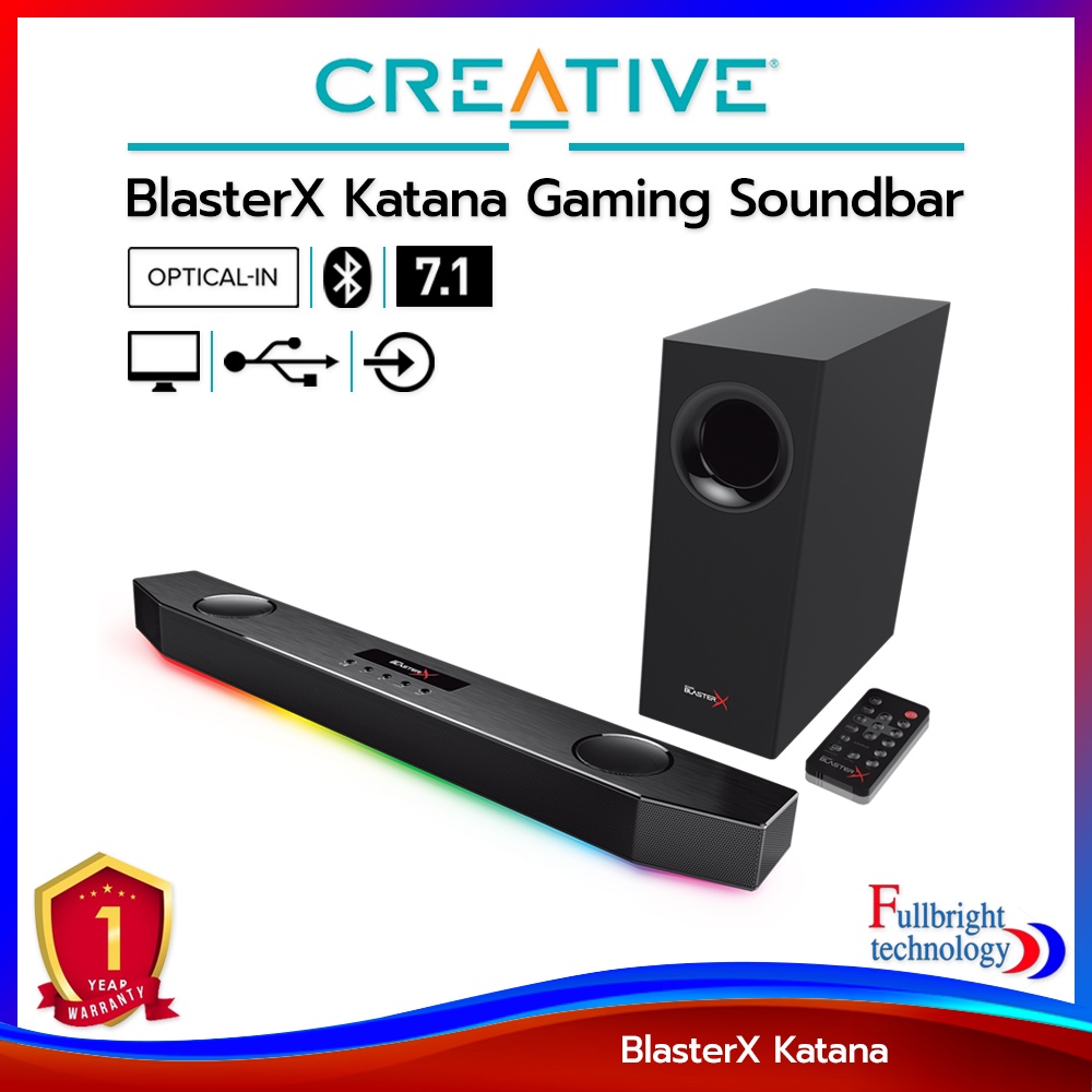 ลำโพงซาวด์บาร์ Creative Sound BlasterX Katana Multi-channel Gaming Soundbar รับประกันศูนย์ไทย 1 ปี