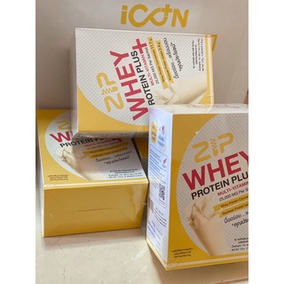 ของแท้💯 🛑พร้อมส่ง🛑 🍌Zip Whey Protein Plus ซิป โปรตีน เวย์พลัส 🍌กล้วยหอม🍌 1กล่อง 7ซอง