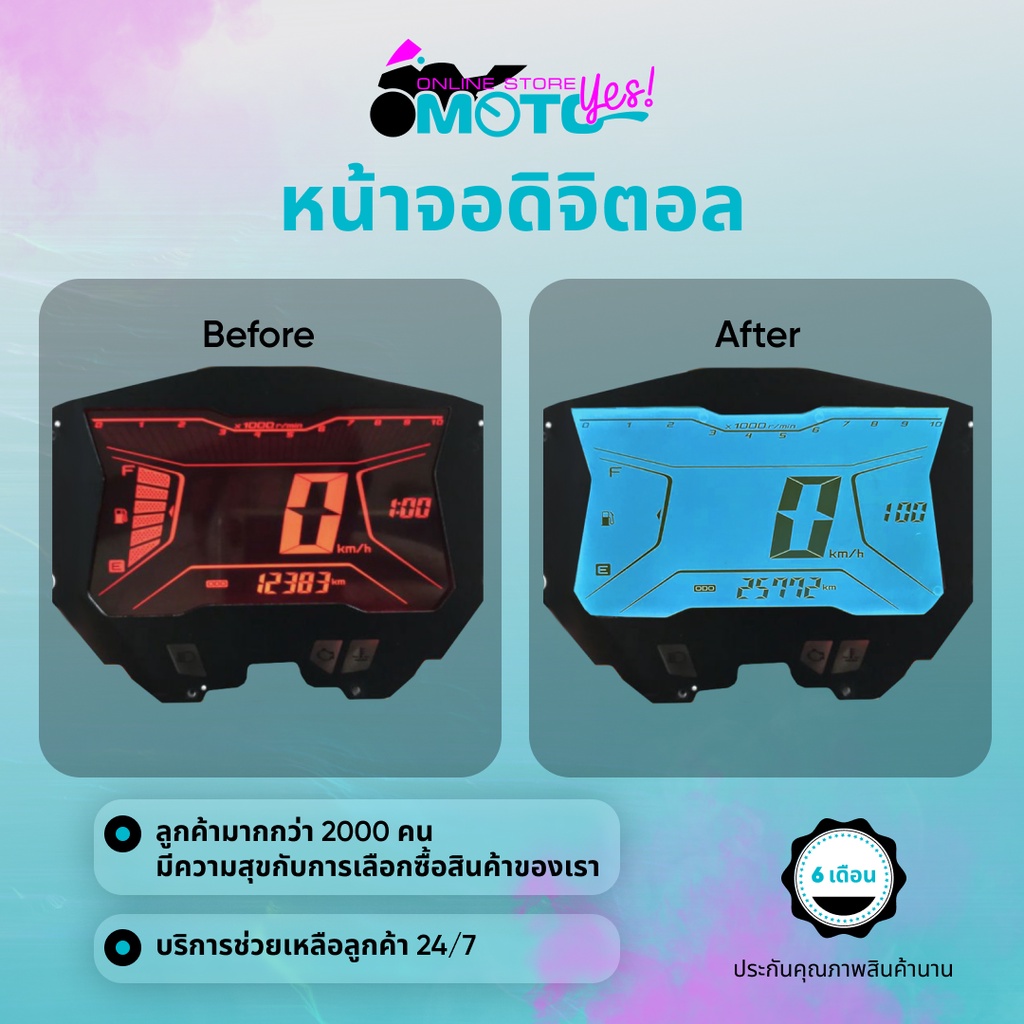 MotoYes! ชุดจอดิจิตอลสำหรับ Yamaha Aerox, ยามาฮ่าแอร็อค155, Screen for Yamaha Aerox 155, Lcd Display NVX - รูปที่ 3