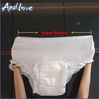 【ซึมเร็วสุด!！】ไม่รู้สึก ผ้าอ้อมผู้ใหญ่ Andlove ใช้ได้ทั้งชายหญิง ปลี่ยนง่าย XL (5 Packs/50ชิ้น) adult diapers pants