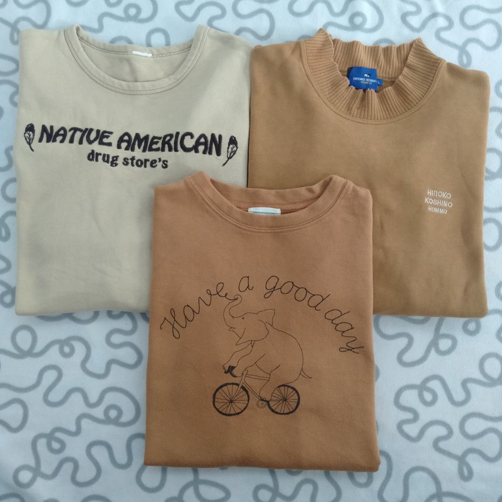 BAEUNSUNG BUNDLE COTTON SWEATSHIRT - LET IT BROWN