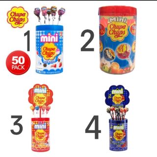 Chupa Chups Mini Candy ลูกอม จูปาจุ๊ปส์ มินิอมยิ้ม ขนาด 6กรัม จำนวน50เม็ด