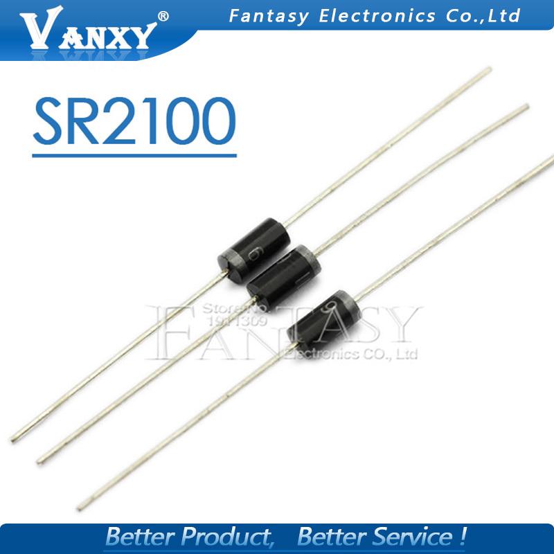 50 Schottky ไดโอด Sr 2100 2 A 100 V Do - 15 Dip