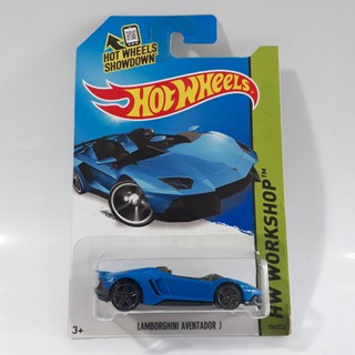 รถเหล็ก Hotwheels LAMBORGHINI AVENTADOR J สีฟ้า (ib0503)