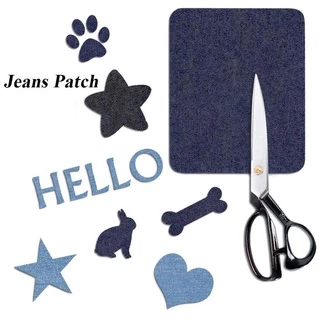 IOKDEALS1 4/12PCS ผ้า Patch ซ่อมกางเกง Applique กางเกงยีนส์ DIY