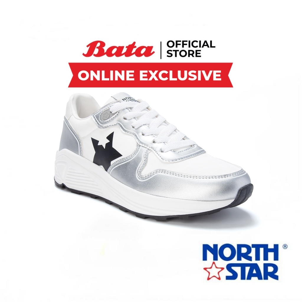 Bata บาจา ยี่ห้อ North Star รองเท้าผ้าใบสนีคเกอร์แฟชั่น ดีไซน์เก๋ รองรับน้ำหนักเท้าได้ดี  รุ่น Adonica สีขาว 5201010