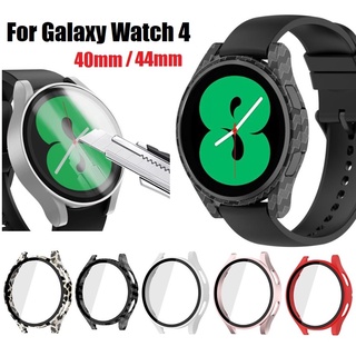 Samsung Galaxy Watch 4 Case เคส Galaxy Watch 4 Screen Protector Full Screen Covered Tempered Glass For เคส Galaxy Watch 4 Protector Bumper Size 40mm 44mm