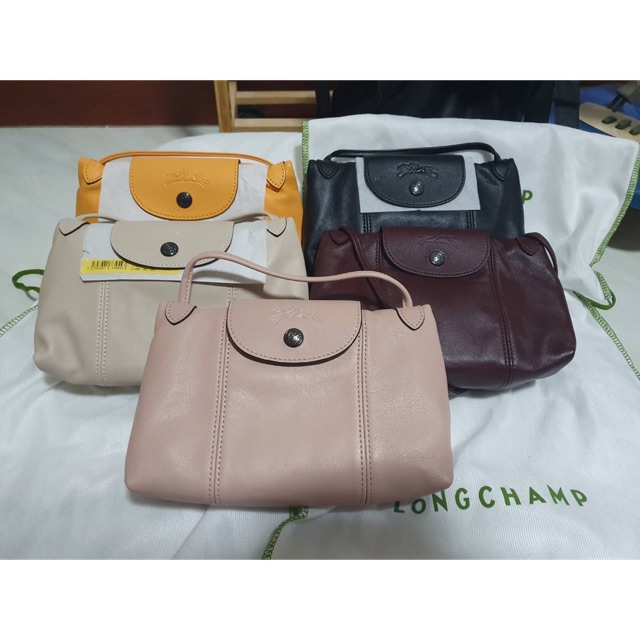 พร้อมส่งLongchamp  Pliage cuir mini รุ่นหนังแกะ