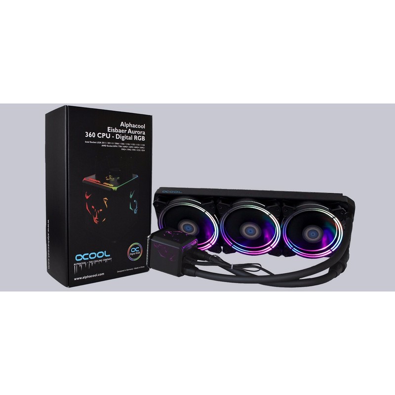 ส่งฟรี ALPHACOOL EISBAER AURORA 360 CPU DIGITAL RGB (120x3) - CPU ...