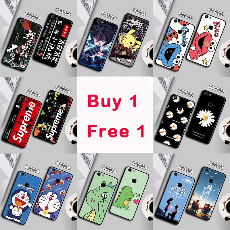<ซื้อ 1 ฟรี 1> เคสโทรศัพท์มือถือ ลายการ์ตูนปิกาจู นารูโตะ สําหรับ Vivo Y75 Y75a Y75l Y79 Y79a V7 V7 