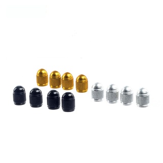 Carsun Airjet Bolt Valve Caps จุกลมยางล้อรถ สวยมีสไตล์ สีเงิน มี 4 ชิ้น