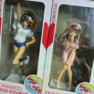 18 cm Haruhi Suzumiya, Extra Vol. 2 The Melancholy of Haruhi Suzumiya, Sega Prize Figure Set of 2 ฮารูฮิ