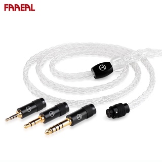 Faaeal TRN T3 PRO สายเคเบิล 8 แกน สีเงินบริสุทธิ์ 2.5 3.5 มม. พร้อมตัวเชื่อมต่อ MMCX 2PIN แบบเปลี่ยน สําหรับอัพเกรดหูฟัง