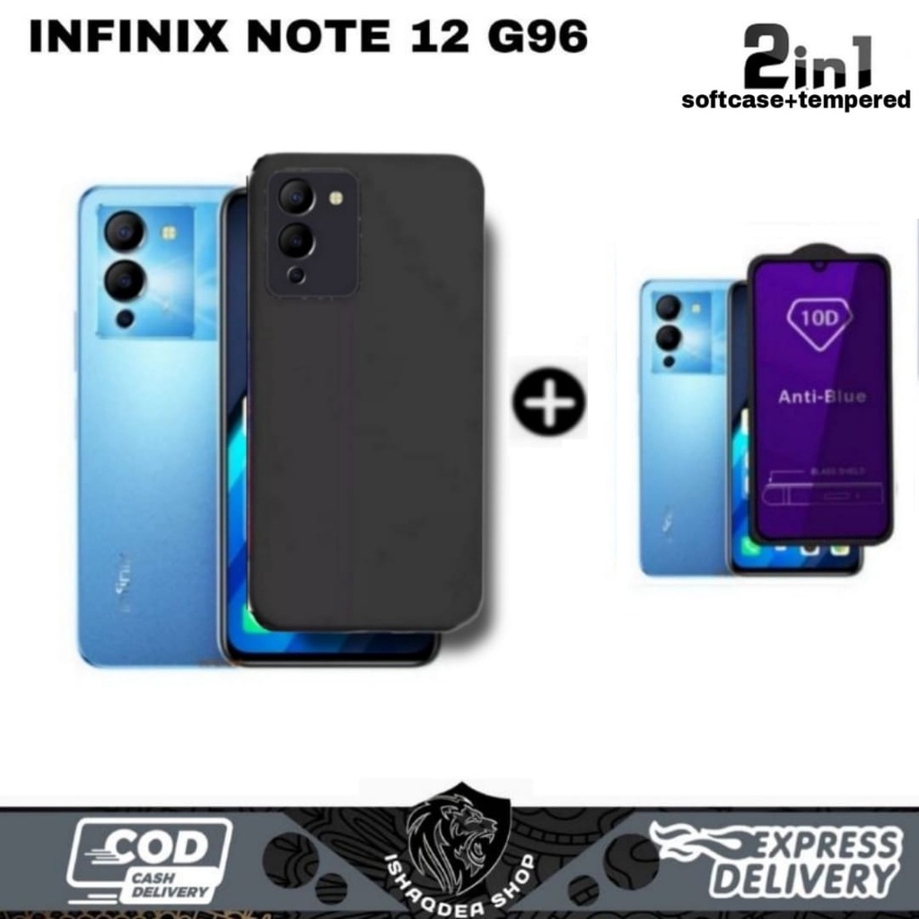 2IN1 CASE MACAROON INFINIX NOTE 12 G96 12 VIP BONUS TEMPERED GLASS BLUE