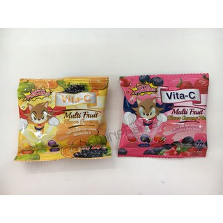 Vita-C Multi Fruit Gummy  เยลลี่ผลไม้ผสมวิตามินซี ลูทีน บิลเบอร์รี่