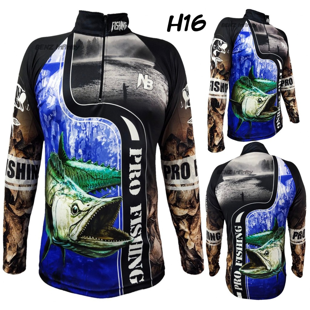 เสื้อใส่ตกปลา/เล่นกีฬา H16 PRO Fishing คอปกตั้งเท่ แขนยาว