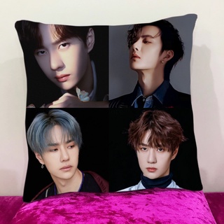 หมอนอิงสั่งทำ ใส่ได้4รูป หมอนอิงขนนุ่ม หมอนอิงโซฟา หมอนอิงในรถ หมอนอิง Cushions Wang Yibo หวังอี้ป๋อ