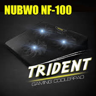 ที่รองโน๊ตบุ๊ค พัดลมโน๊ตบุ๊ค NUBWO Cooler Pad รุ่น Trident NF100 (3Fan) (สีดำ) พัดลมระบายความร้อน