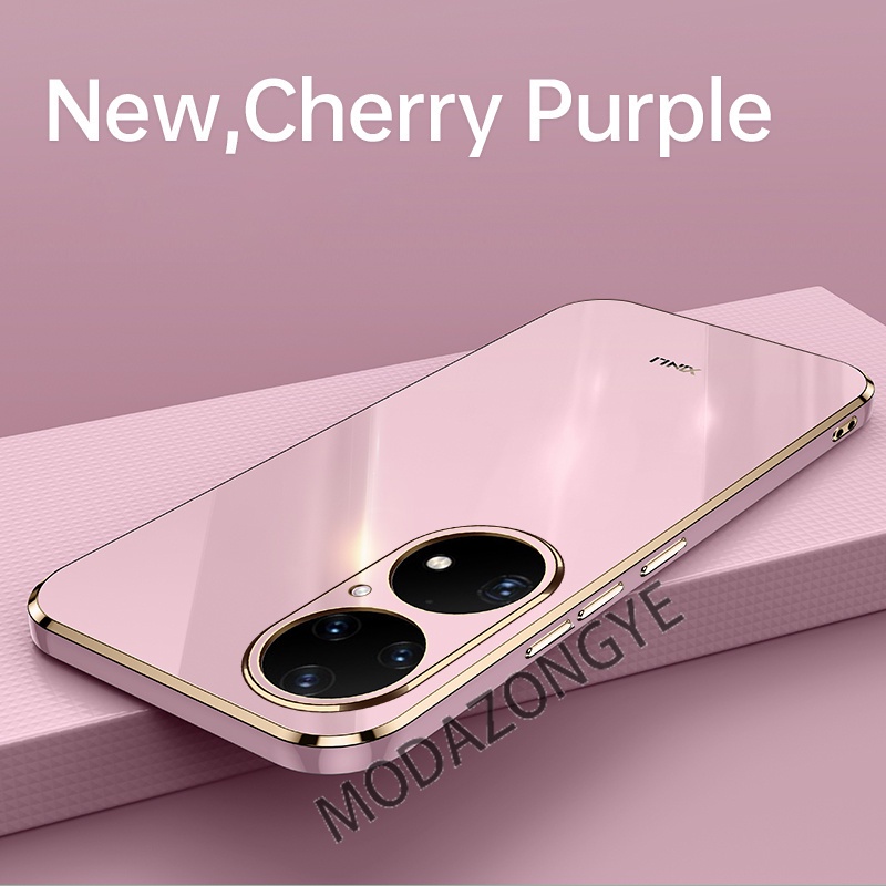 Huawei P50 Pro กรณี Protective Electroplating Shockproof Case Huawei P50 Pro P50Pro ฝาครอบเคส Silico