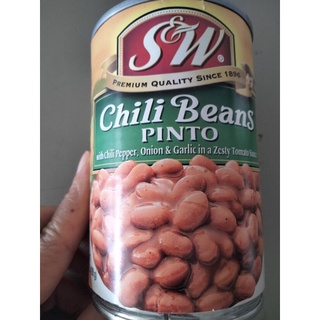 S&amp;W Chili Beans ถั่วพินโต้ รสเผ็ด  439g.