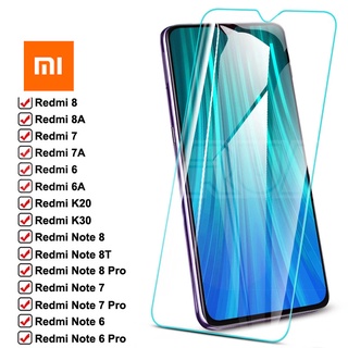 กระจกฟิล์มกันรอยนิรภัย Xiaomi Redmi Note 8 8T 9T 7 5 6 K20 K30 Pro 5A 9s 9 9A 9i 7A 8A Prime Max กระจก ฟิล์ม โฟกัส อุปกรณ์กันรอยหน้