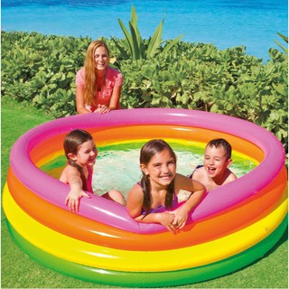 INTEX สระน้ำเป่าลม สระน้ำเด็ก สวนน้ำเป่าลม Sunset Glow Pool รุ่น 56441